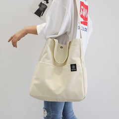 Diagonal Canvas Shoulder Bag for Students