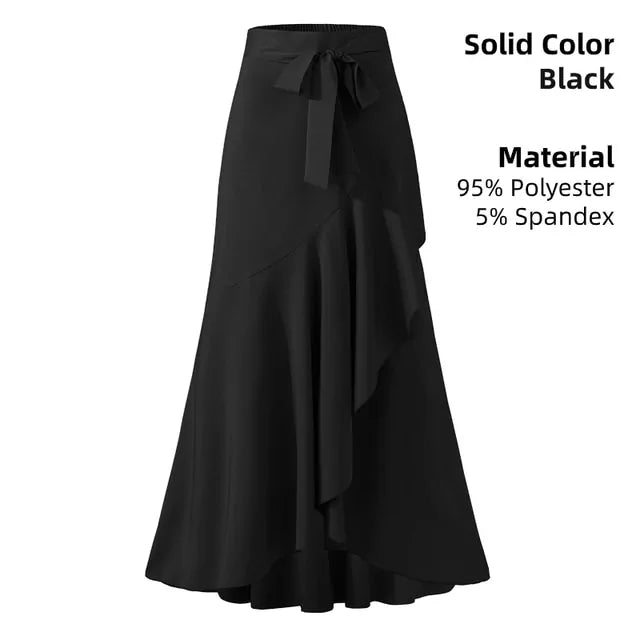 Chic Ladies' Ruffled Skirt - Casual & Breezy Fit