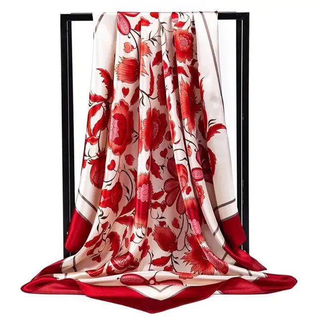 Elegant Women's Silk Scarf - Luxurious & Versatile