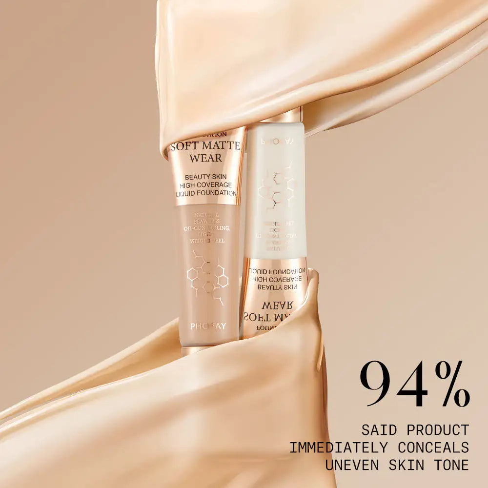 PHOFAY Full Coverage Foundation | Oil-Control & Lightweight