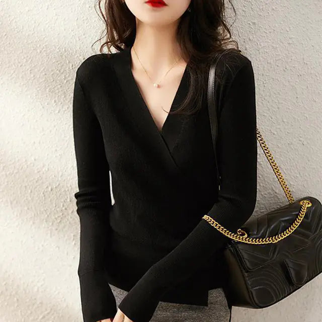 Elegant V-Neck Long-Sleeved Lace Cardigan for Women