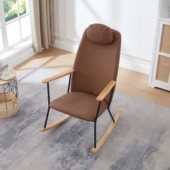 Elegant Brown Rocking Chair: Comfort for Living Spaces