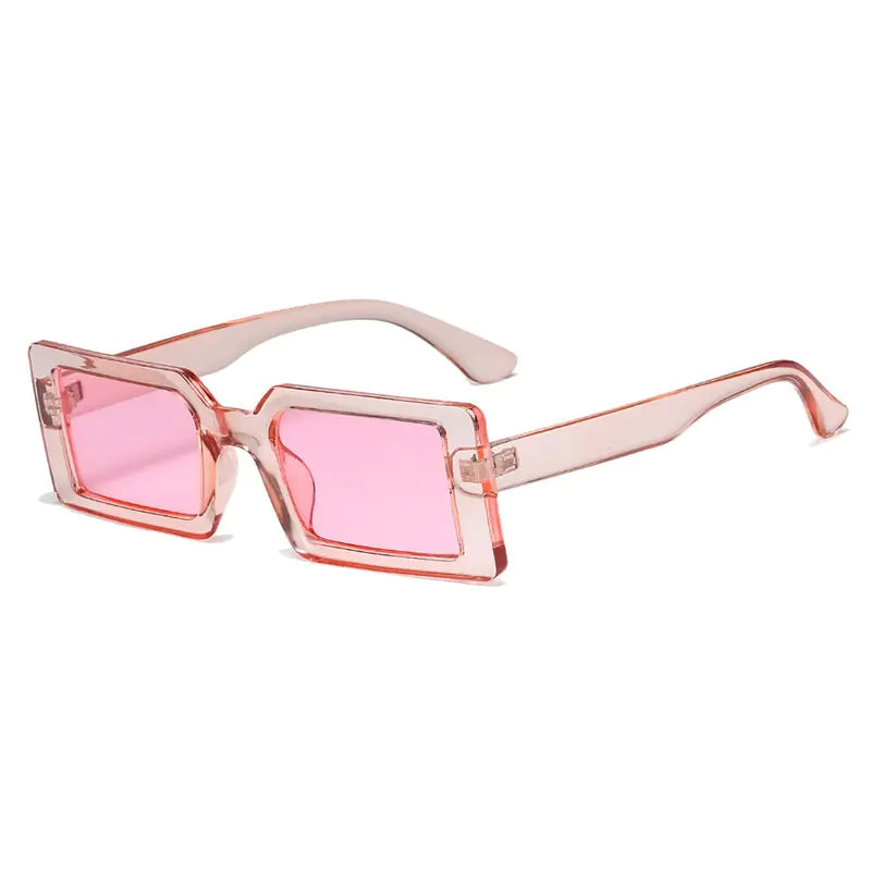 Retro Chic Rectangle Sunglasses UV400 Protection