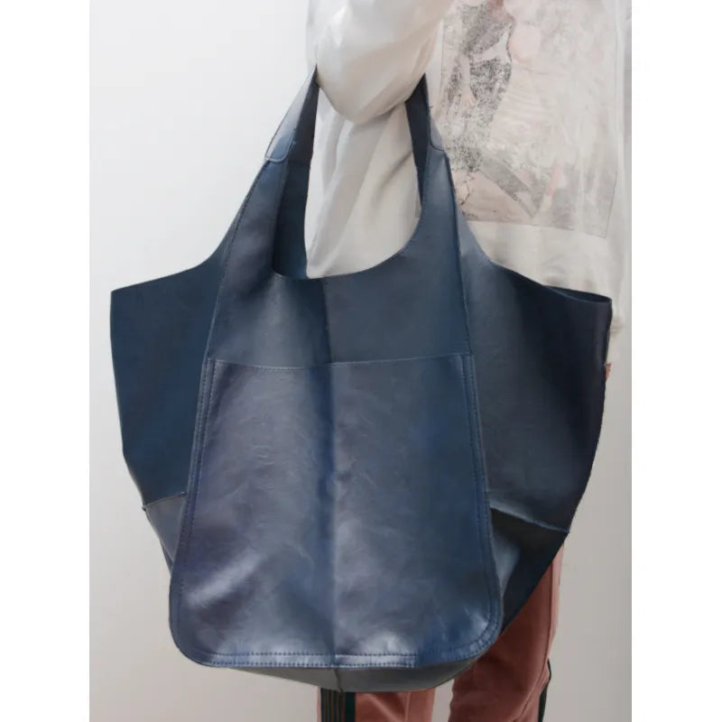 Elegant PU Leather Tote Bag - Large Capacity & Multi-Style