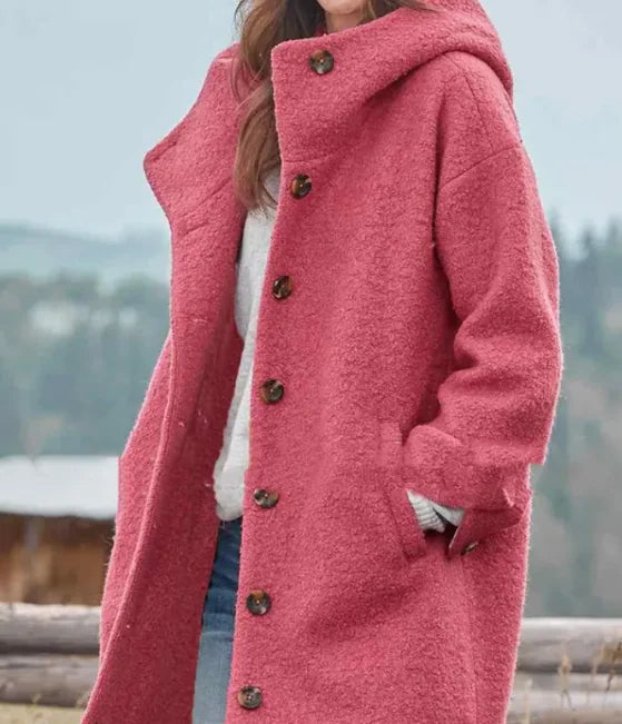 Elegant Women's Tweed Trench Coat – Chic Winter Wear