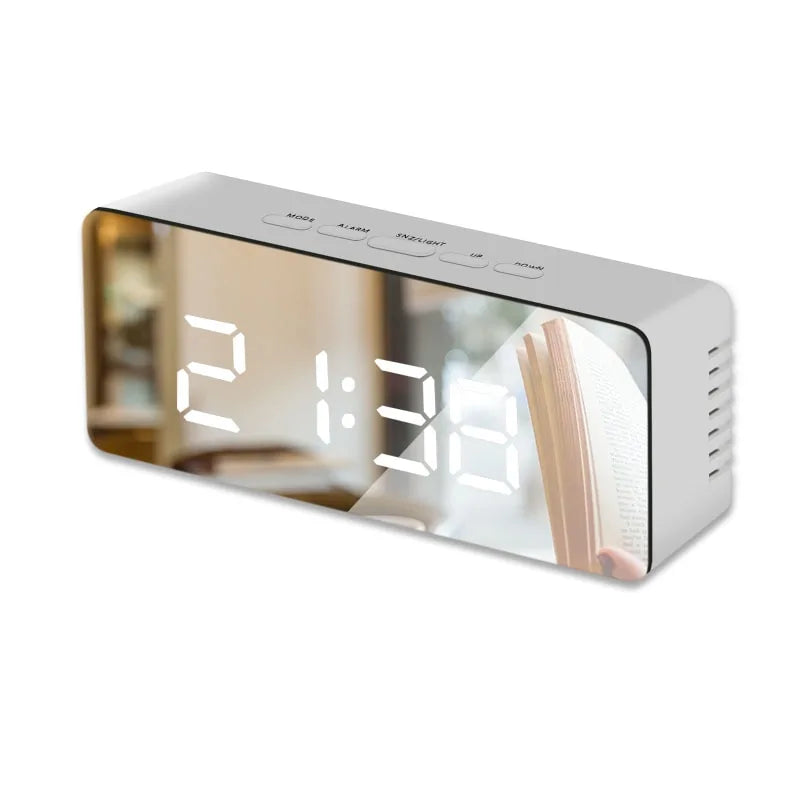 LED Mirror Alarm Clock | Sleek Digital Display