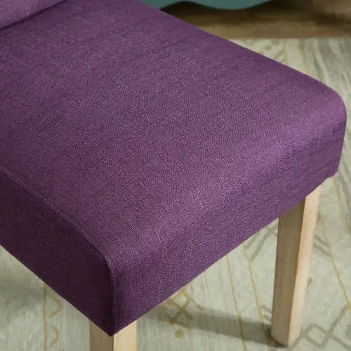 Elegant Purple Tufted Parsons Dining Chairs - Set of 2