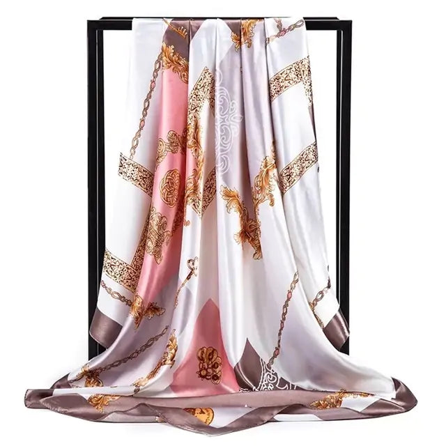 Elegant Women's Silk Scarf - Luxurious & Versatile