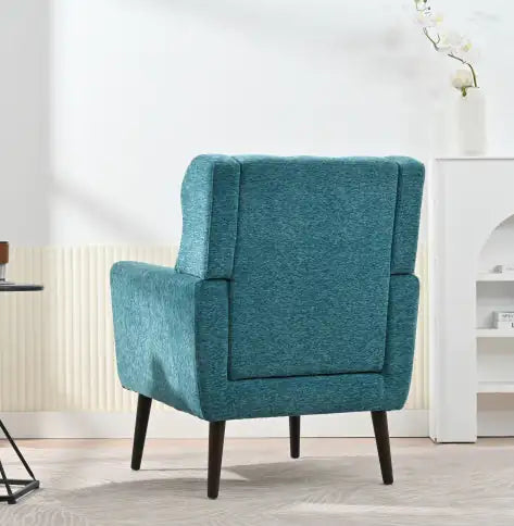 Teal Modern Upholstered Armchair – Chenille Comfort Chair