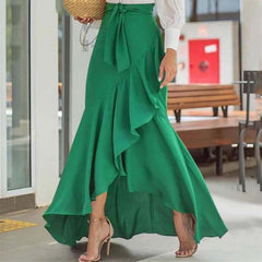 Chic Ladies' Ruffled Skirt - Casual & Breezy Fit