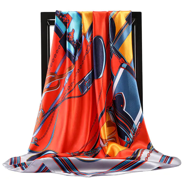 Elegant Women's Silk Scarf - Luxurious & Versatile