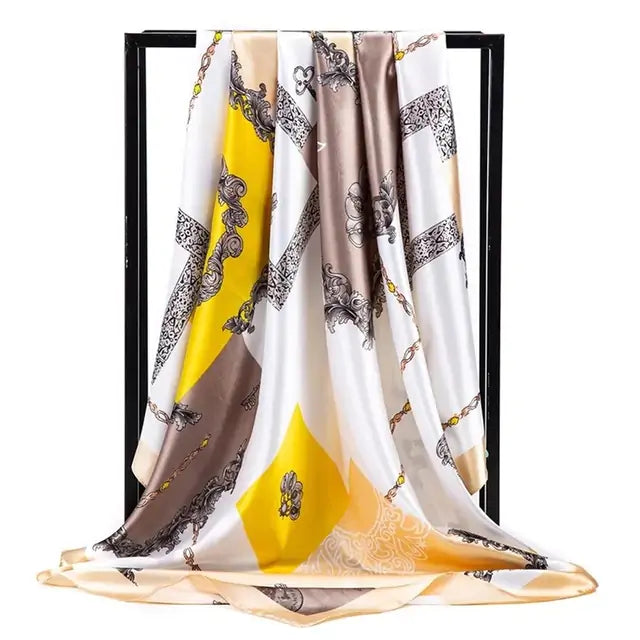 Elegant Women's Silk Scarf - Luxurious & Versatile