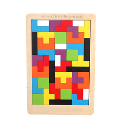 Wooden Tetris Puzzle Game for Kids Ages 3-9