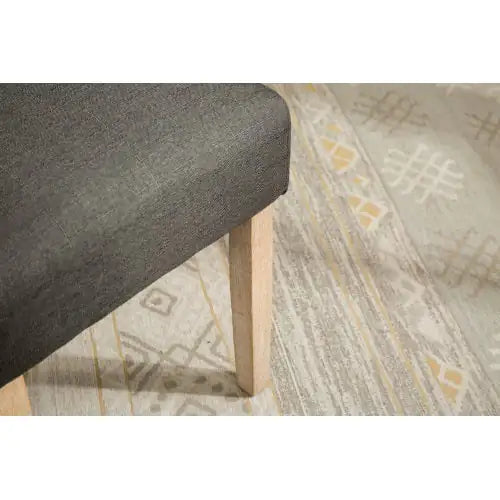 Charcoal Tufted Solid Wood Parsons Dining Chair, Set of 2