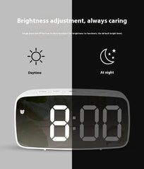 Stylish LED Mirror Alarm Clock – Modern Decor Essential