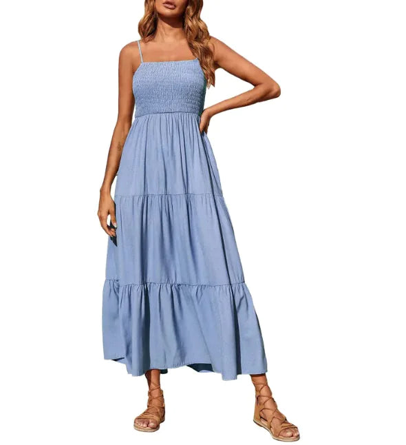 Elegant Multi-Layer Chiffon Swing Dress - Various Colors