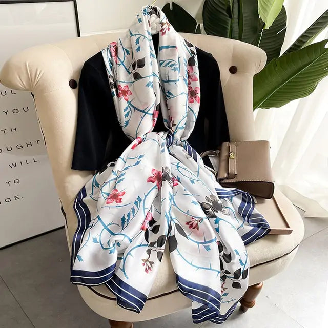 Elegant Luxury Silk Scarf - Versatile & Sophisticated