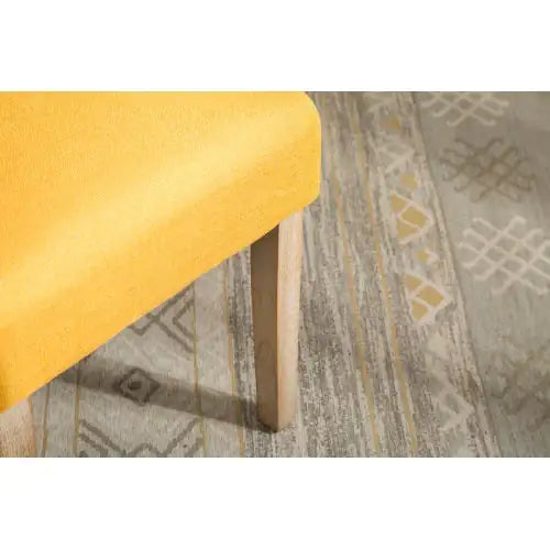 Chic Yellow Tufted Parsons Dining Chair Set (2 Pcs, Solid Wood)