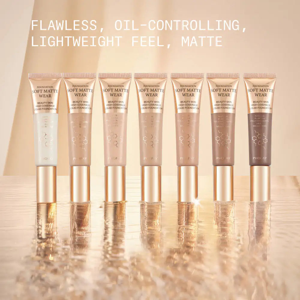 PHOFAY Full Coverage Foundation | Oil-Control & Lightweight