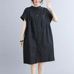 Breezy Cotton Summer Shirt Dress - Perfect for Hot Weather