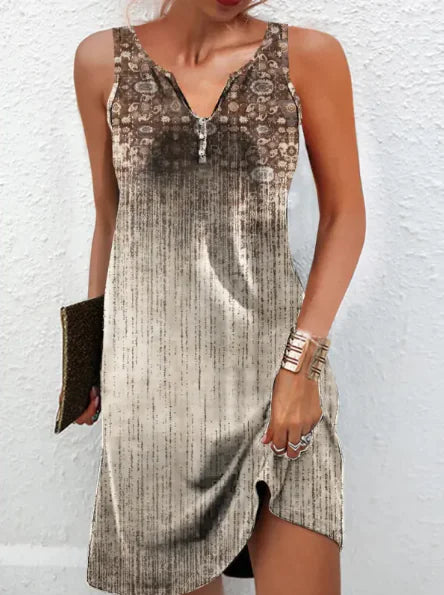 Sleeveless Dress in Varied Prints - Perfect for Any Occasion