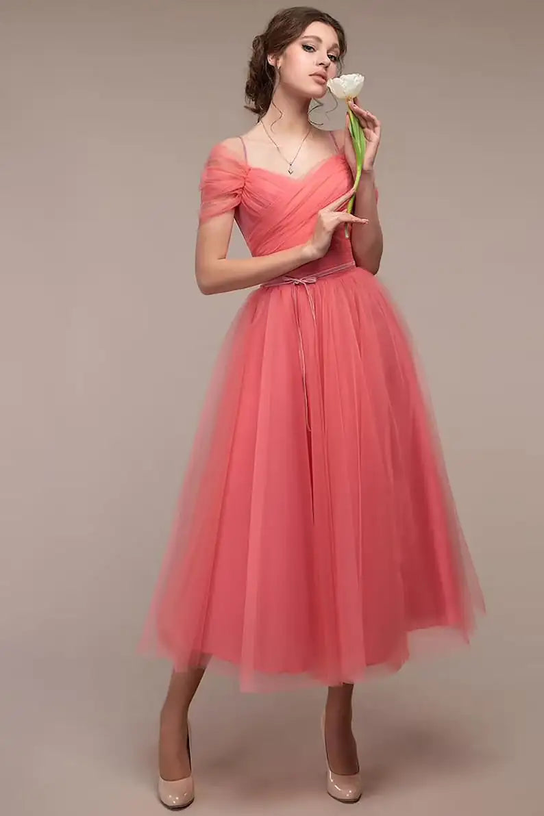 Chic Women's Sexy Off-Neck Mesh Dress in Vibrant Colors