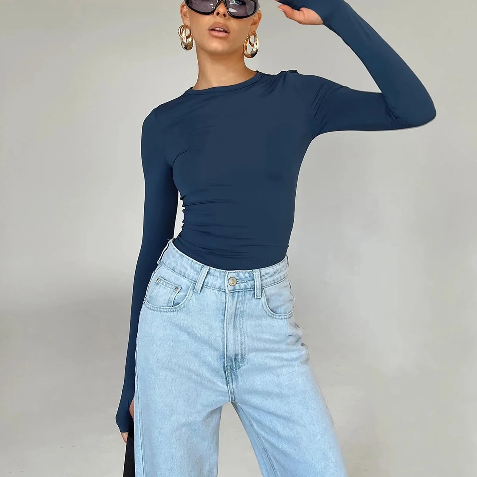 Chic Women's Long Sleeve Slim Fit T-Shirt