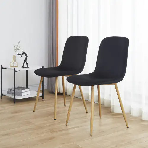 Set of 4 Stylish Black Dining Chairs