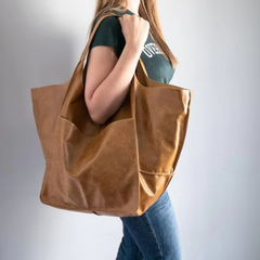 Elegant PU Leather Tote Bag - Large Capacity & Multi-Style