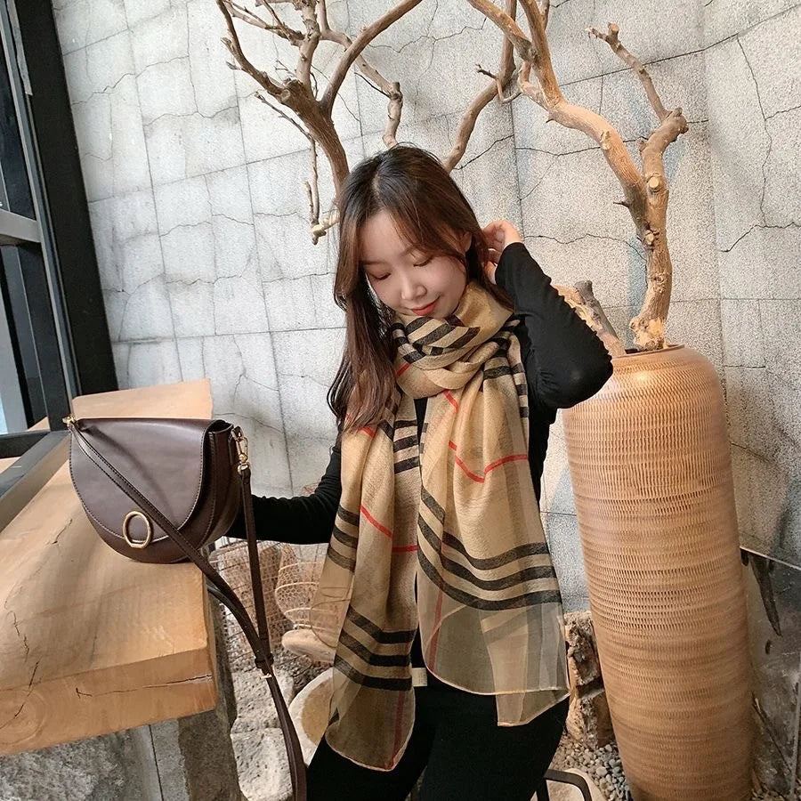 Elegant Luxury Silk Shawl Scarf: A Touch of Sophistication