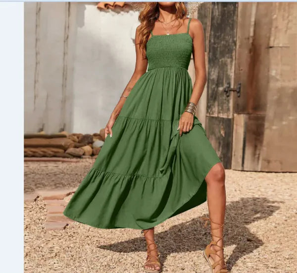 Elegant Multi-Layer Chiffon Swing Dress - Various Colors