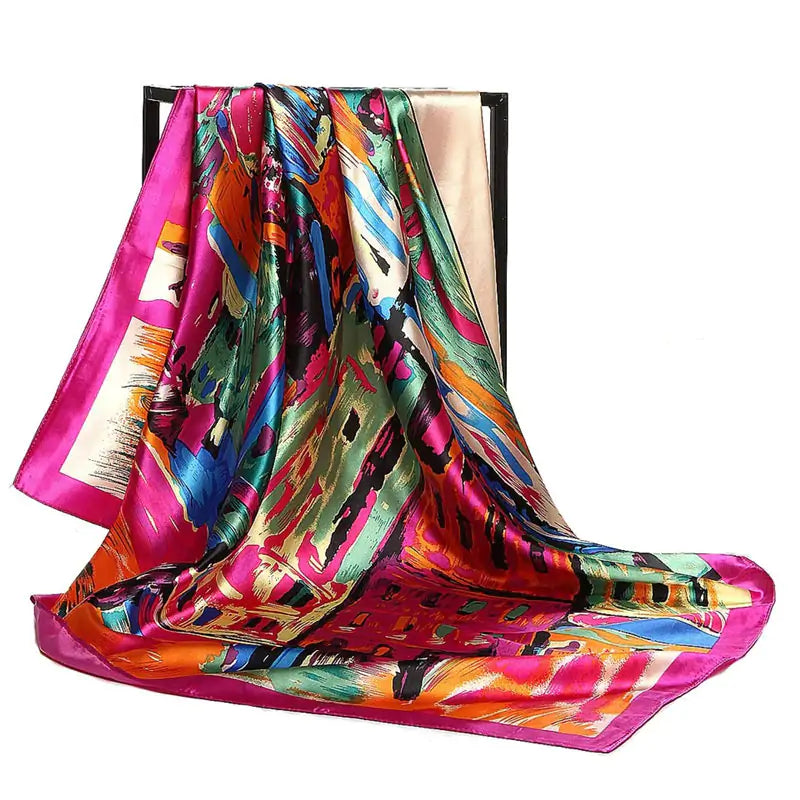 Elegant Women's Silk Scarf - Luxurious & Versatile