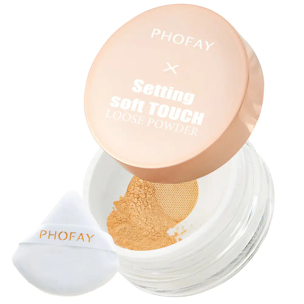 PHOFAY Soft Touch Loose Powder - Long-Lasting, Sweatproof