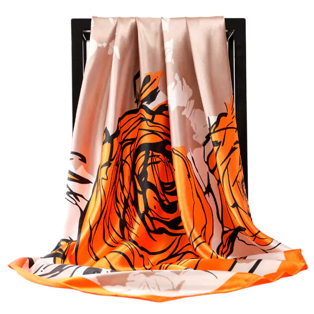 Elegant Women's Silk Scarf - Luxurious & Versatile