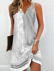 Sleeveless Dress in Varied Prints - Perfect for Any Occasion