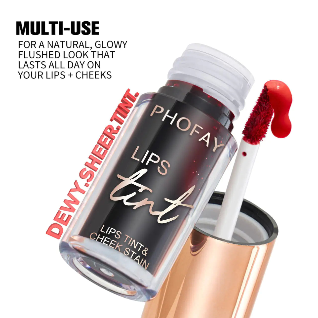 PHOFAY Long-Lasting Lip Tint, 4ML – Nourishing & Blendable
