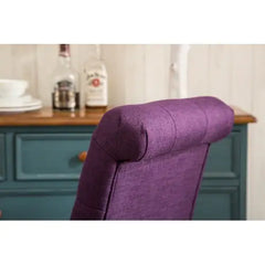 Elegant Purple Tufted Parsons Dining Chairs - Set of 2