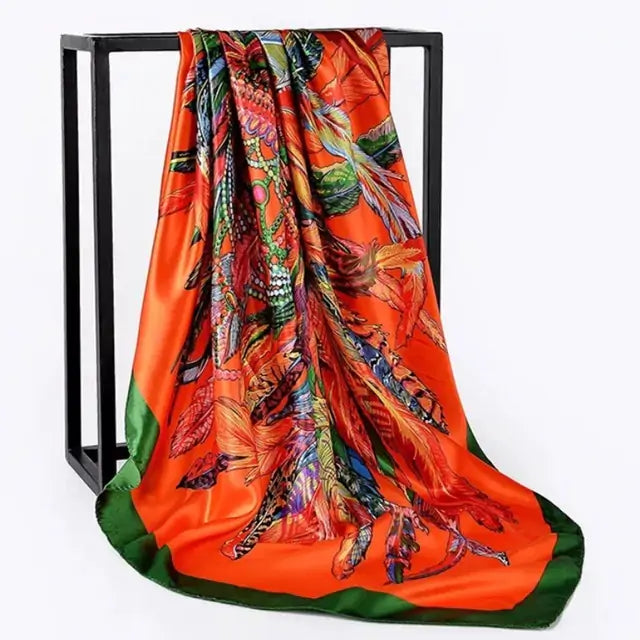 Elegant Women's Silk Scarf - Luxurious & Versatile