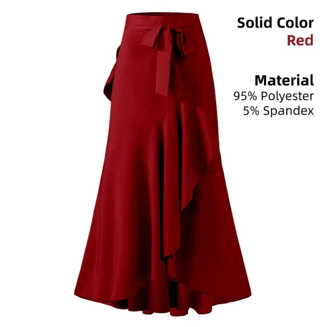 Chic Ladies' Ruffled Skirt - Casual & Breezy Fit