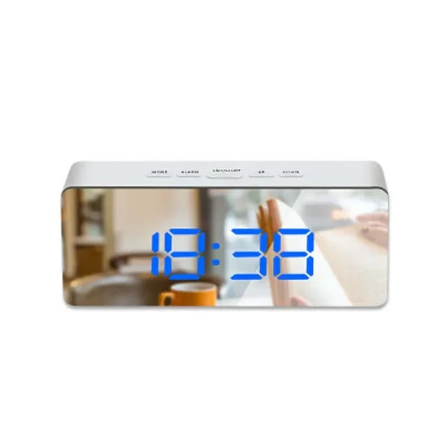 LED Mirror Alarm Clock | Sleek Digital Display