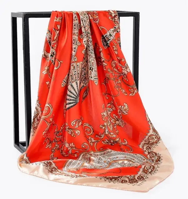 Elegant Women's Silk Scarf - Luxurious & Versatile