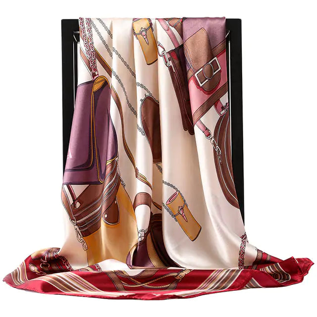Elegant Women's Silk Scarf - Luxurious & Versatile