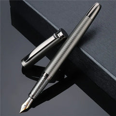 Elegant Silver-Plated Fountain Pen | 0.5mm Fine Nib