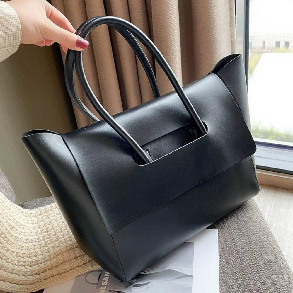 Elegant Women's PU Leather Shoulder Bag - Large Capacity & Stylish
