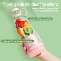 Portable USB Multifunctional Blender 350ml - Wire-Free Juice On-the-Go