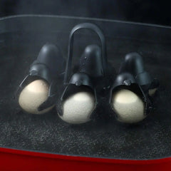 Penguin-Design Egg Cooker & Storage Rack - Holds 6 Eggs