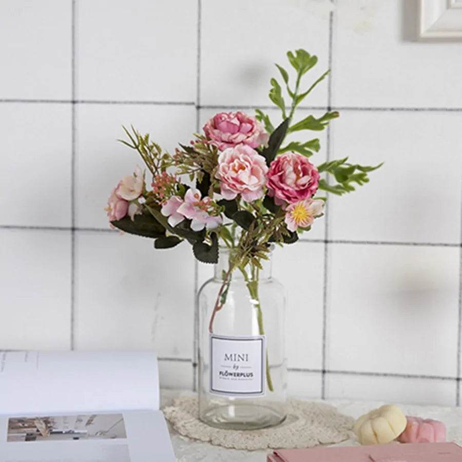 Vintage Silk Artificial Flowers Arrangement Kit