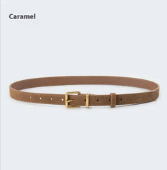 Elegant Women's Suede Leather Belt - Various Colors
