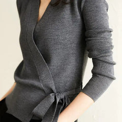 Elegant V-Neck Long-Sleeved Lace Cardigan for Women