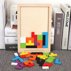 Wooden Tetris Puzzle Game for Kids Ages 3-9
